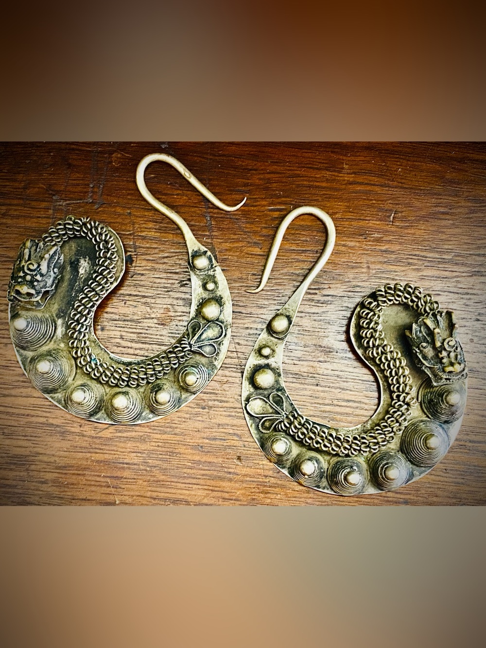 Vintage Miao Tribal Dragon Earrings.
Asian Tribal